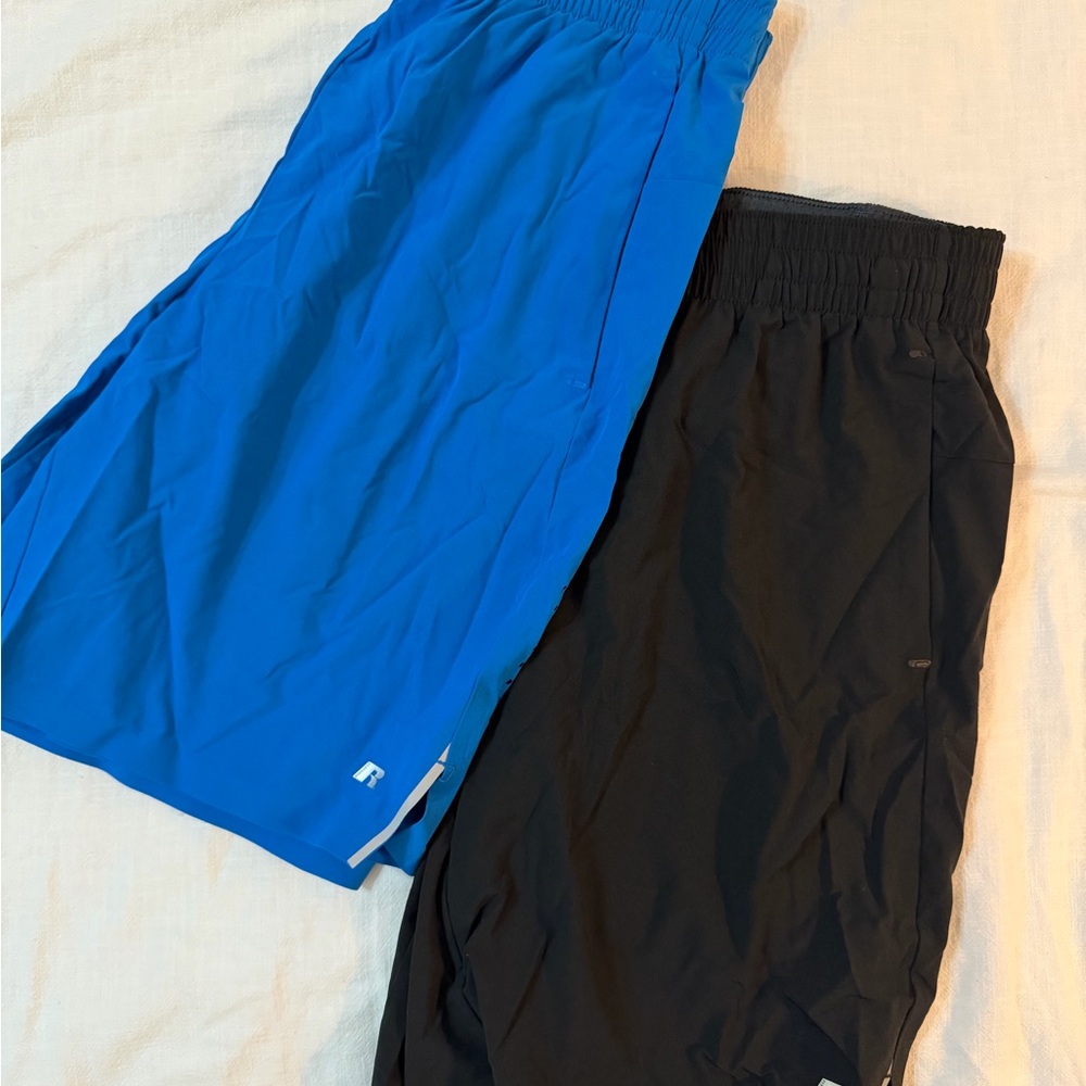 Russell Athletic two pairs Small Blue and Black Men's Athletic Shorts